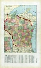 Wisconsin State Map, Sheboygan County 1902